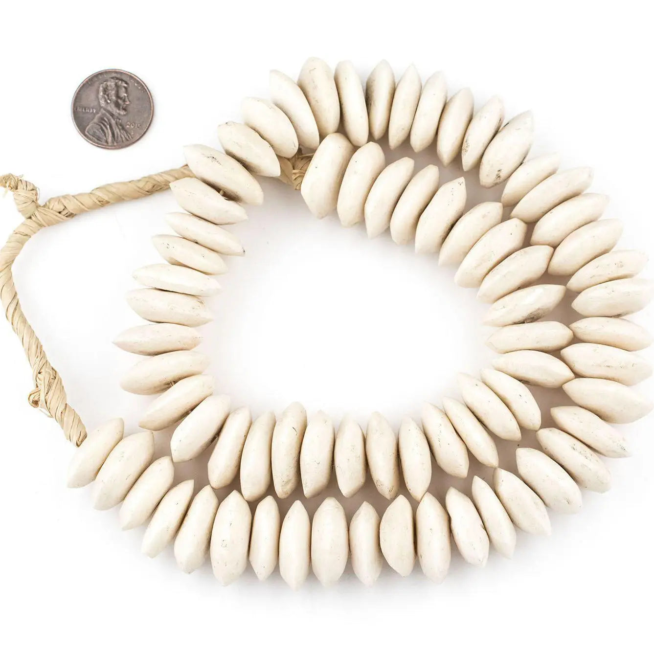 Natural Saucer Bone Beads
