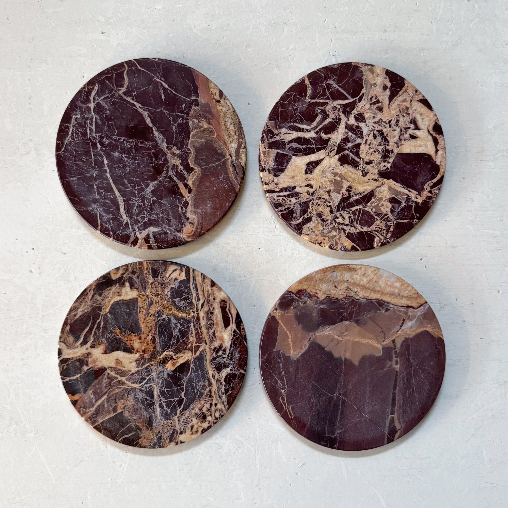 Chocolate Marble Oversized Coasters | Set of 4