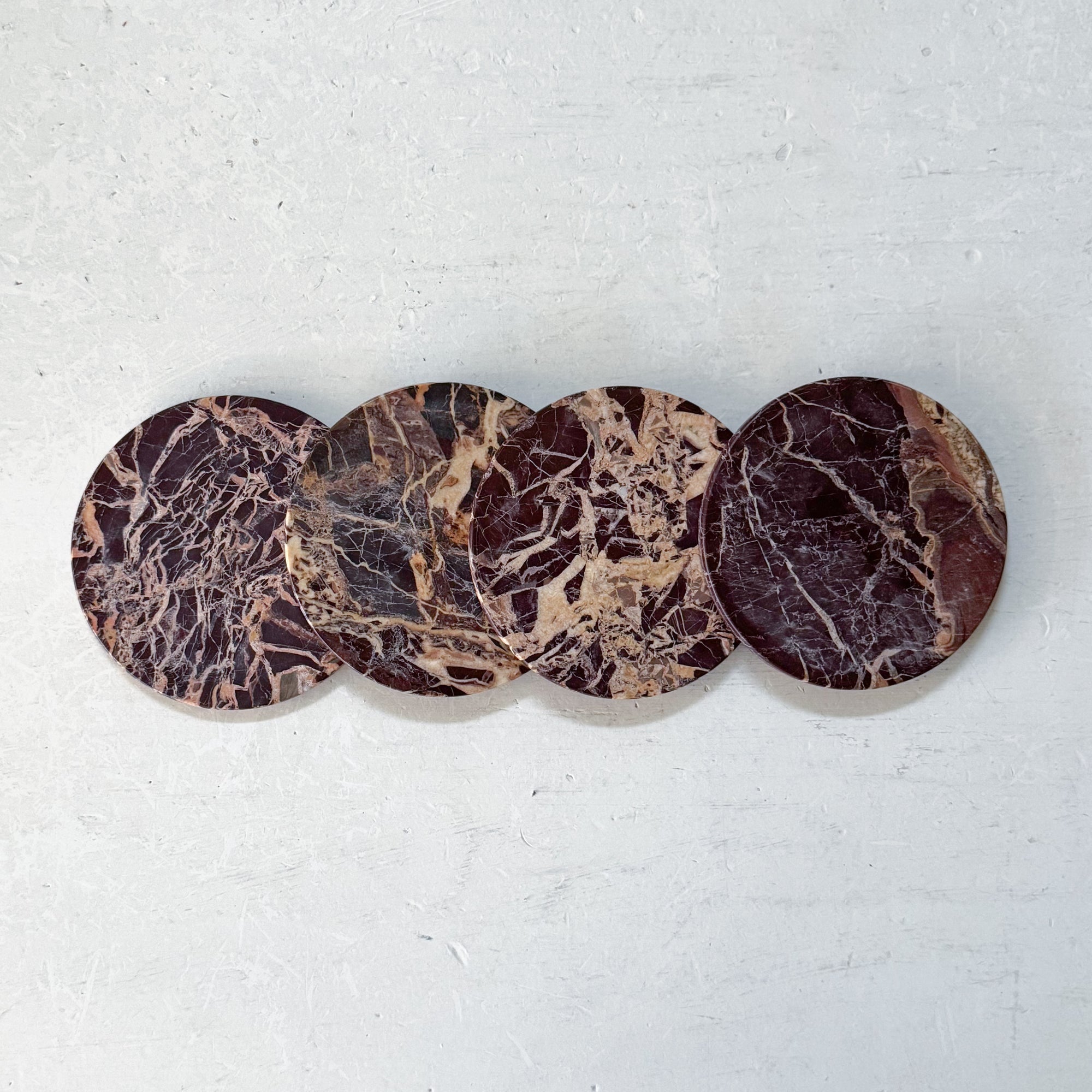 Chocolate Marble Oversized Coasters | Set of 4