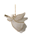 Capiz Shell Angel | Halo & Trumpet Ornament