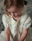 Girls Vintage Collared Dress | Blue Floral