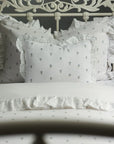 Toddler Ruffle Miniature Bed Pillow | Blue Floral