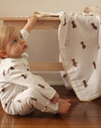 Collared Pajama Onesie | Teddy Bears