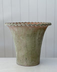 Aged Terra Cotta Piecrust Planter