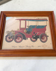Collection of Framed Vintage Cars circa 1800s & 1900s