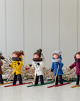 Handmade New England XC Skier Ornament | Midnight Blue