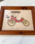 Collection of Framed Vintage Cars circa 1800s & 1900s