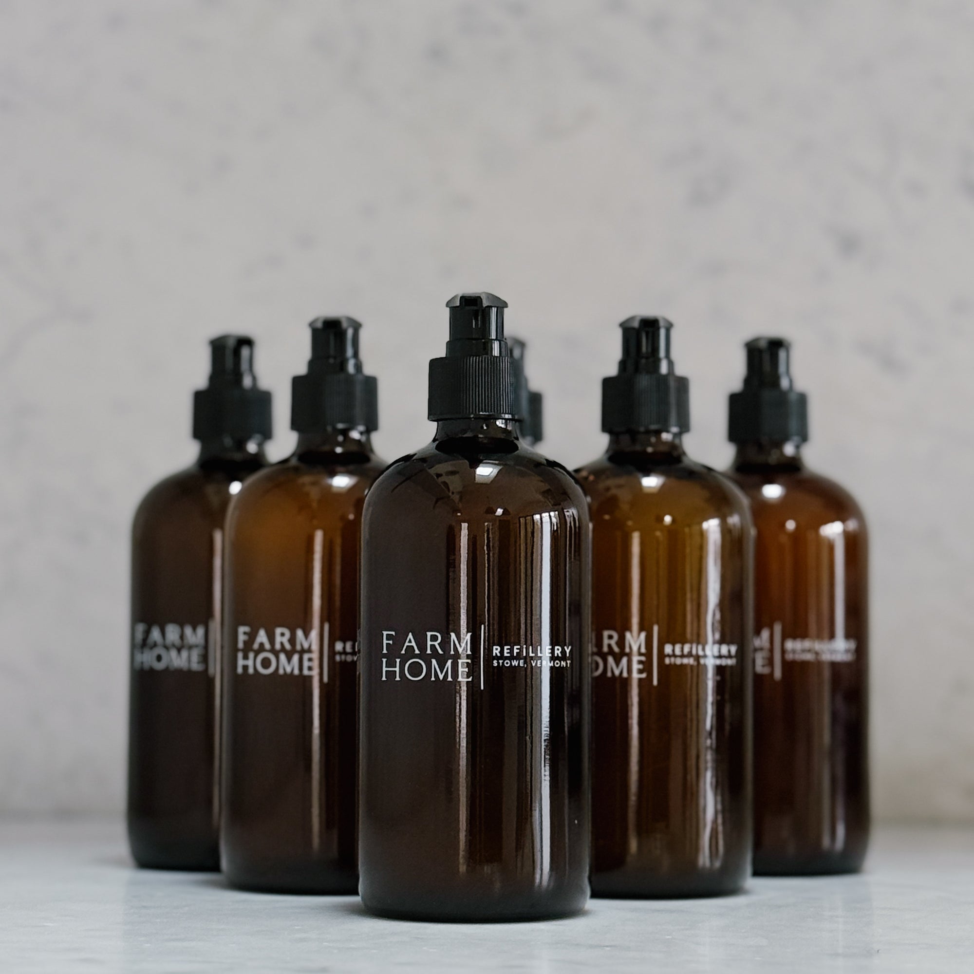 REFiLLERY | 16oz Amber Glass Bottle + All Natural Soap