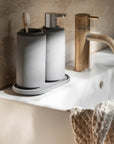 Oval Bath Tray + Organizer | Concrete