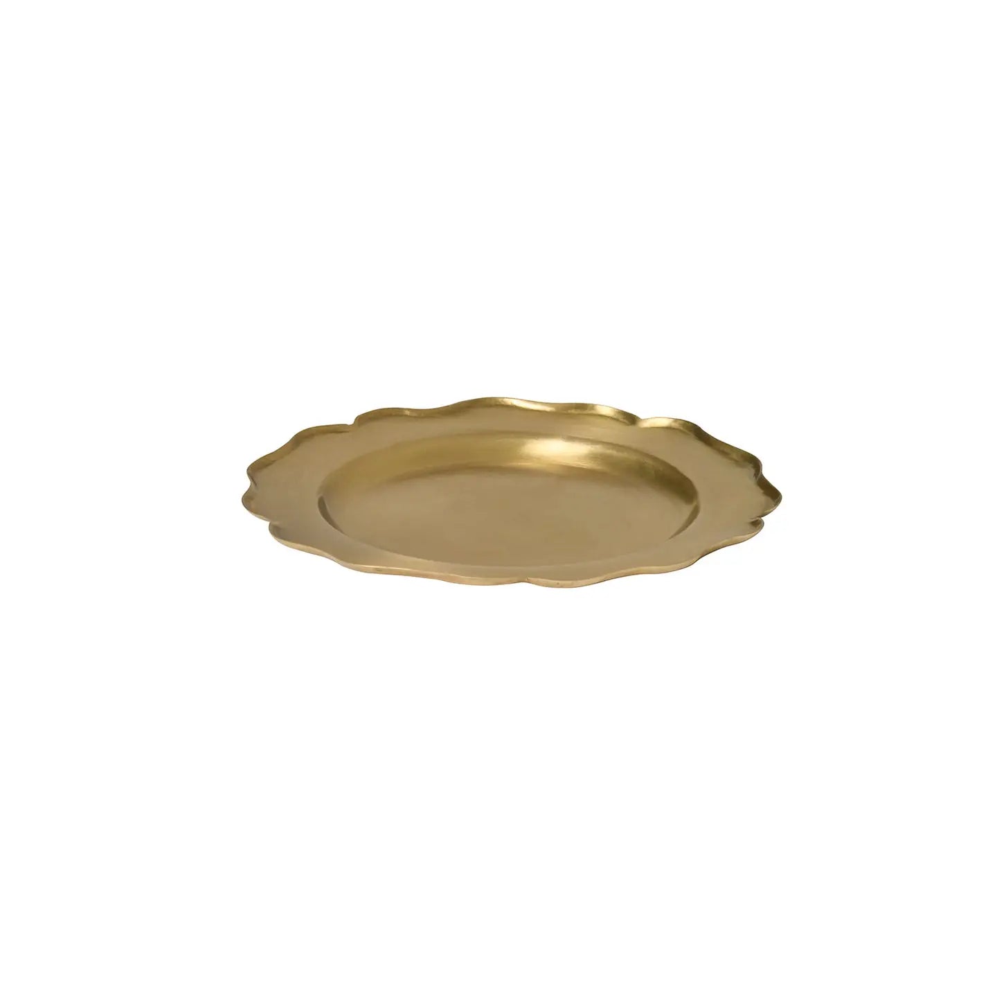Ruffle Edge Brass Dish