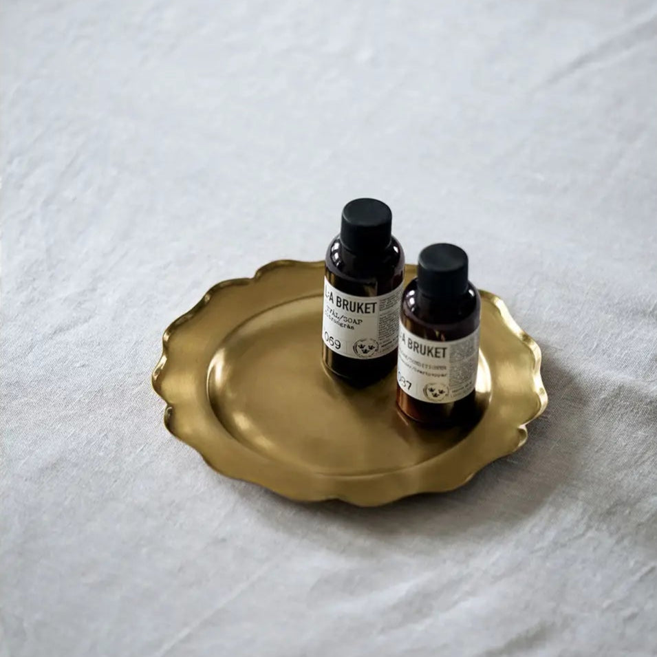 Ruffle Edge Brass Dish