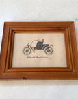 Collection of Framed Vintage Cars circa 1800s & 1900s
