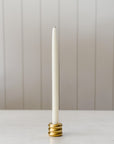 Savi Taper Holder | Solid Polished Brass