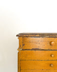 Antique Ochre Haberdashery 22 Drawer Mercantile Counter | Spain, 19th Century