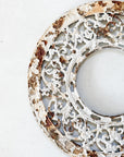Reclaimed White Cast Iron Grate | Architectural Salvage Wall Art