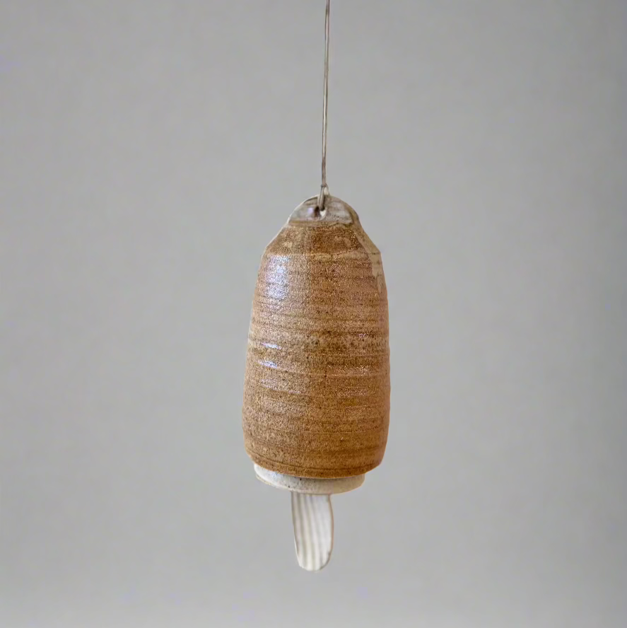 Hand Thrown Ceramic Hanging Bell | Sienna Sand