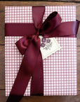 Premium Wrapping Paper Roll | Cranberry Check