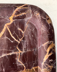 Rounded Edge Marble Box Tray | Chocolate
