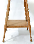 Turned Leg Wooden Parlor Side Table, circa 1900s