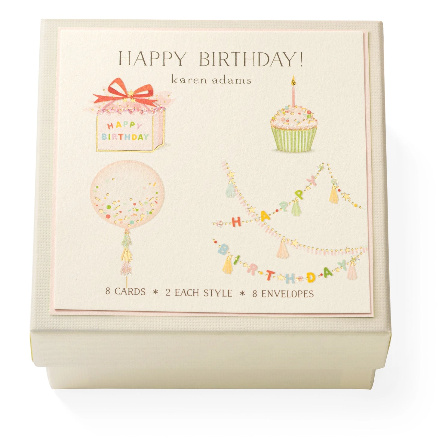 Birthday Card Box Set | Petite Blank Greeting Cards