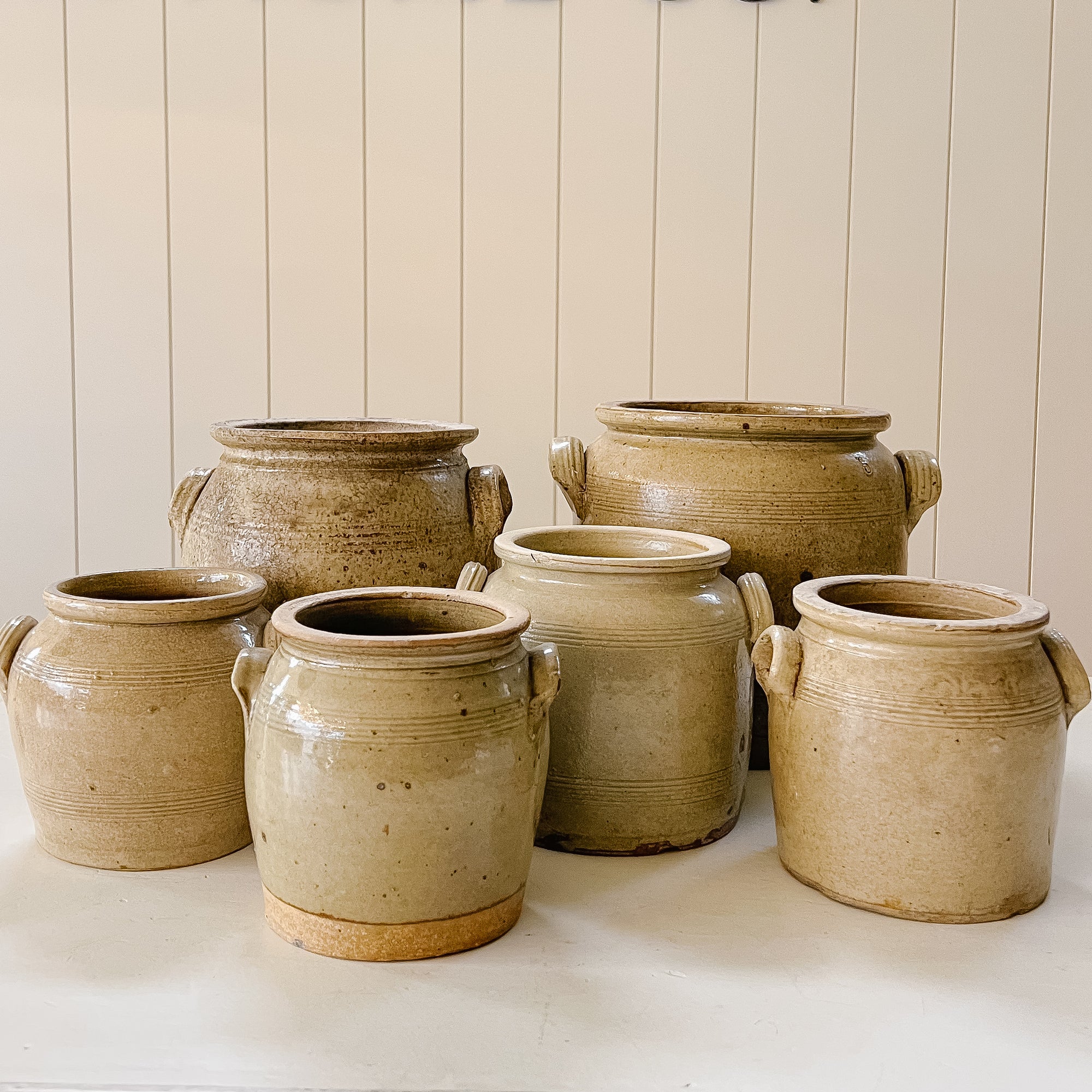 Assorted French Confit Stoneware Crocks