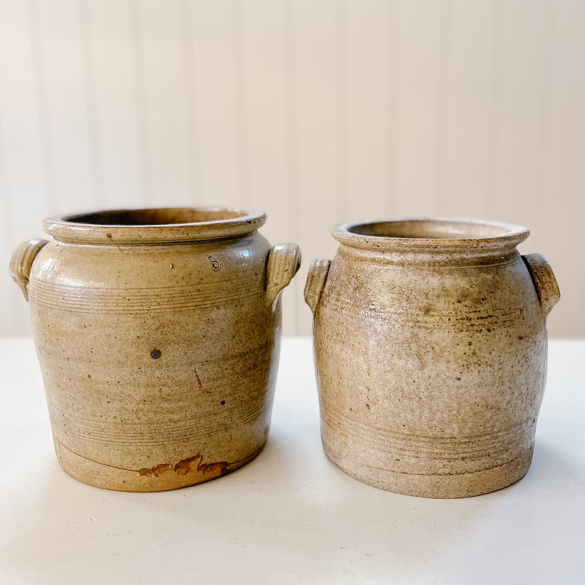 Assorted French Confit Stoneware Crocks