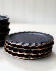 Ceramic Scalloped Coaster | Charcoal