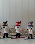 Handmade New England XC Skier Ornament | Snow White