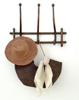 French Market Raffia Sun Hat with Leather Band