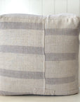 Vintage Grain Sack Square Pouf No. 2 | Handmade in Portugal