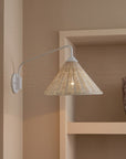 Basket Swing Arm Sconce | Bleached
