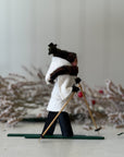 Handmade New England XC Skier Ornament | Snow White