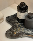 Marble Puddle Tray | Charcoal