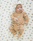 Muslin Crib Sheet | Cream Floral