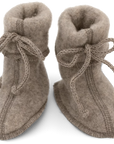 Organic Baby Wool Fleece Booties | Walnut