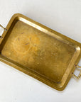Vintage Brass Vanity Tray with Handles