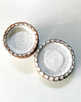 Ceramic Scalloped Mini Dish | Speckled White