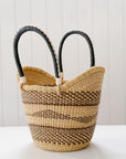 The African Shopper Tote Basket No. 4 | Natural with Brown