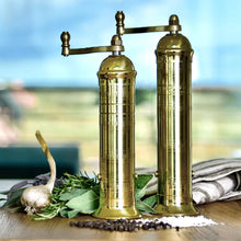 Load image into Gallery viewer, European Brass 9&quot; Pepper Mill
