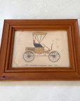 Collection of Framed Vintage Cars circa 1800s & 1900s