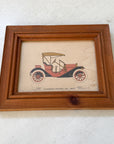 Collection of Framed Vintage Cars circa 1800s & 1900s