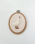 Oval Goose | Hoop Heirloom Hand-Embroidered Nursery Keepsake
