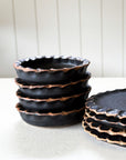 Ceramic Scalloped Mini Dish | Charcoal