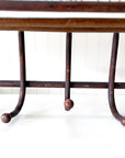 Vintage French Thonet Style Bentwood 7 Hook Coat & Hat Rack with Shelf