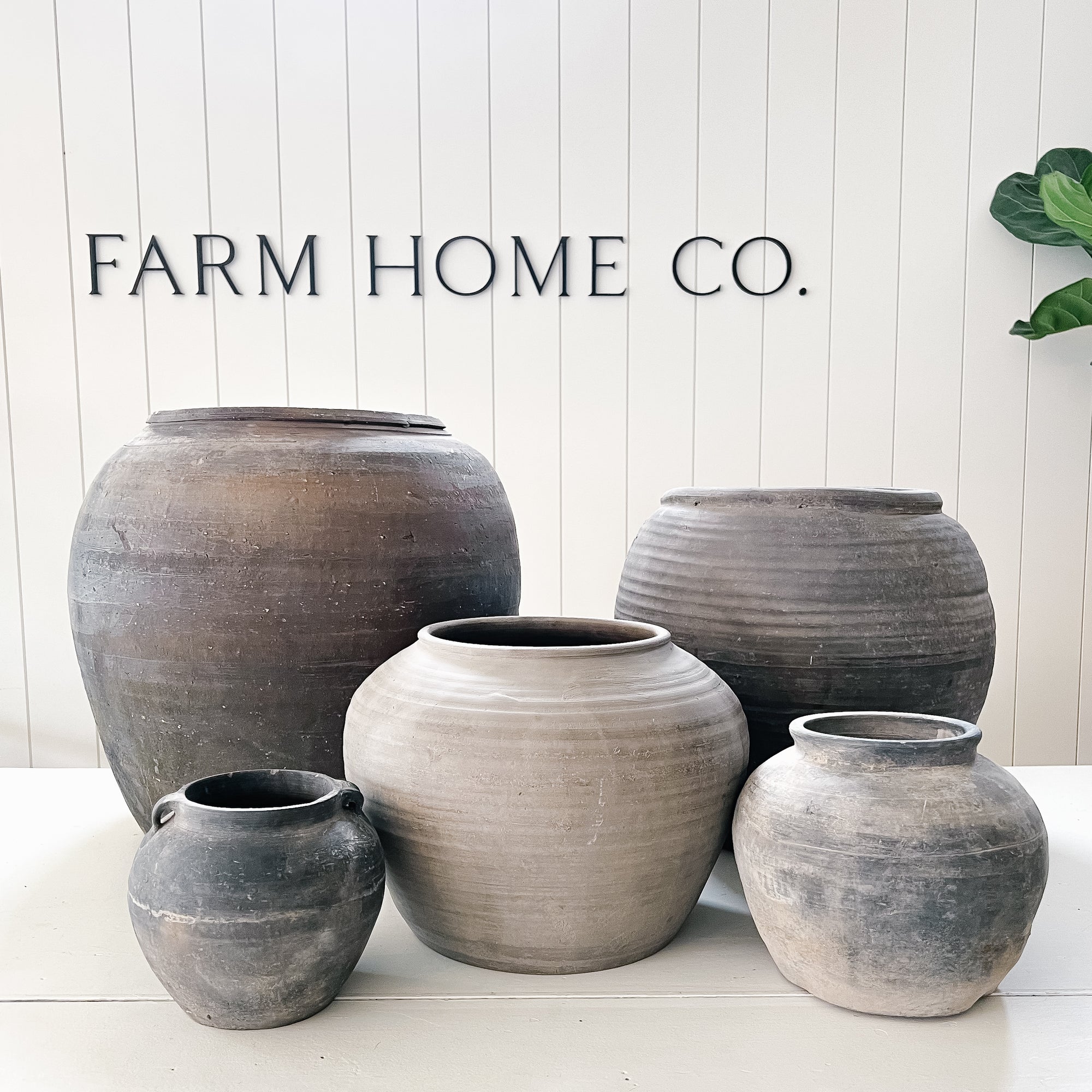 Washed Black Ceramic Vessel | X Large