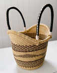 The African Shopper Tote Basket No. 4 | Natural with Brown
