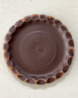 Ceramic Scalloped Coaster | Cocoa