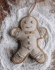 Irish Linen Gingerbread Man Ornament