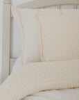 Waffle Knit Ivory Blanket | Twin