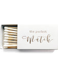 The Perfect Match | White & Gold Matchbook